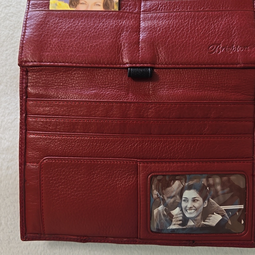 Brighton Red Leather Vintage Crossbody bag, New with tags.  27" drop - Picture 10 of 13